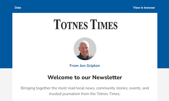 Totnes Times newsletter sample