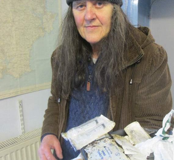 Needle boxes are found dumped by town’s leat
