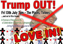 Gathering backing love – not Trump