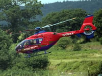 South Hams road shut after air ambulance and police called to crash