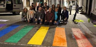 Rainbow crossing on road to success