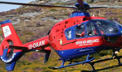 Air ambulance lands in Totnes