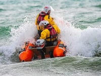 Multiple lifeboat crews called out to rescue pair caught short by tides