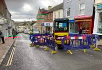 Fore Street closed in Kingsbridge