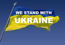 Modbury residents gather to show support for Ukraine