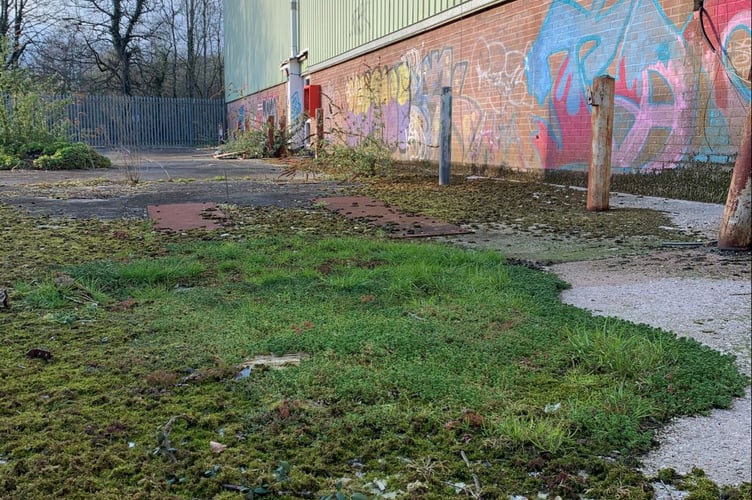 The derelict site today