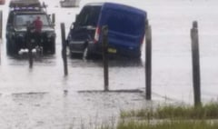 Family rescued as van comes off tidal road