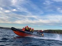 Casualty rescued from capsizing dinghy