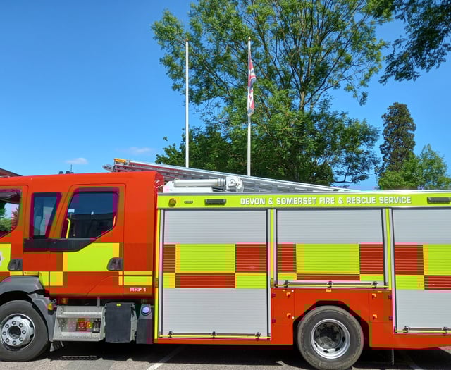 Milk tanker fire tackled on Totnes farmland
