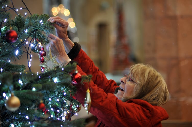 Christmas tree Festival at St Mary's Church, Kingskerswell