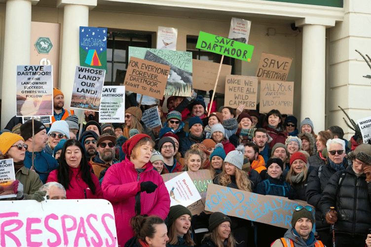 Wild camping protests at Princetown.