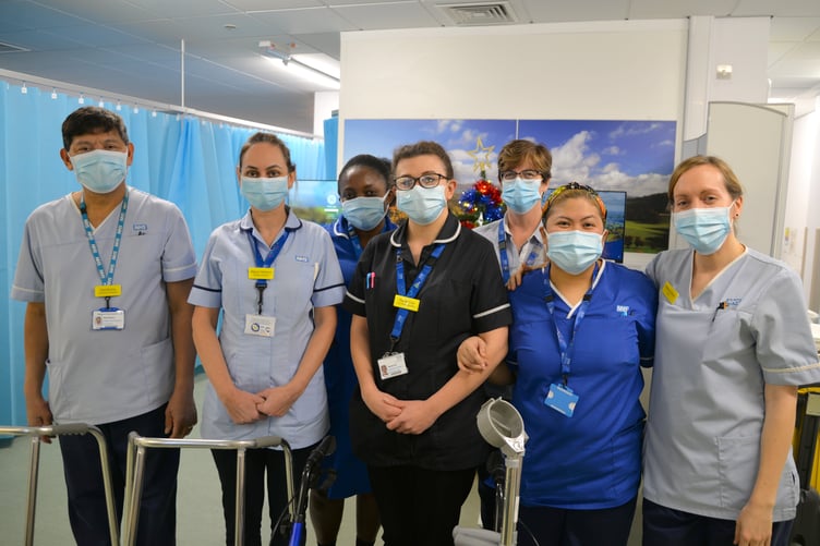 Colleagues on Musgrove’s Exmoor ready to go unit pictured with Clare Boobyer-Jones (back right)