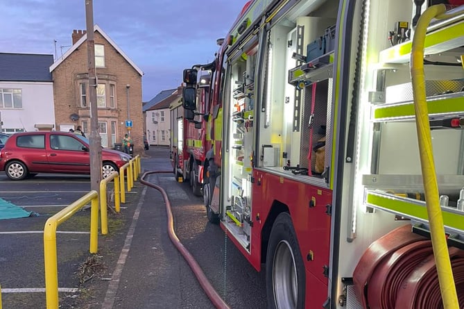 Firefighters from Wellington attended the blaze in Taunton