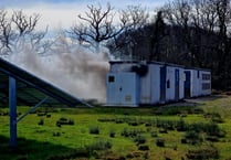 Fire at solar farm near Dartington