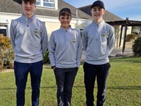 Golfers on Easter holes