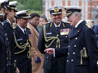 King at Dartmouth Naval Ceremony