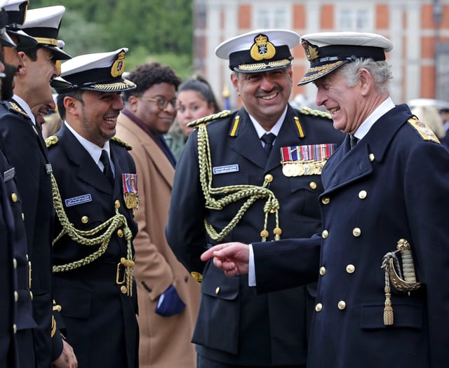 King at Dartmouth Naval Ceremony