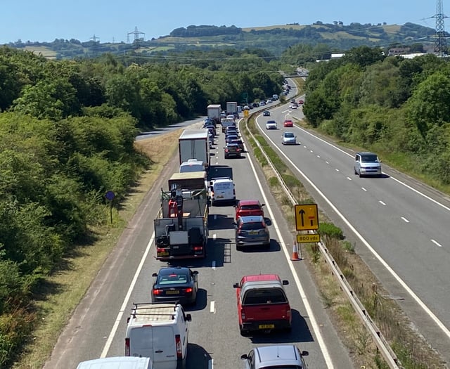 UPDATE: The A38 westbound has now re-opened after lorry crash