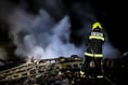 Fire crews tackle large unattended bonfire