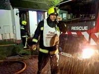 Firecrews tackle lightning strike on house