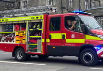 Roof fire in Ivybridge yesterday