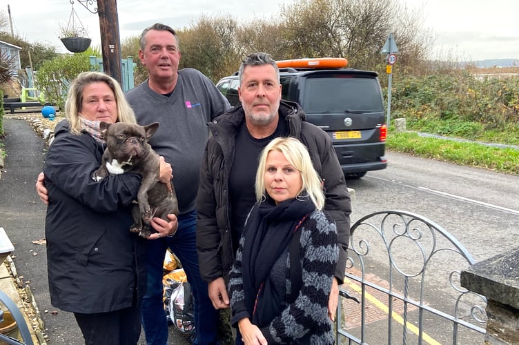 From left to right: Charlie and Emma Wilson, and Mark and Elaine Owen