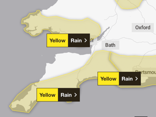 Yellow weather warning in place for South Hams 