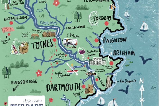 Discover the Dart's illustrative map of the Dart