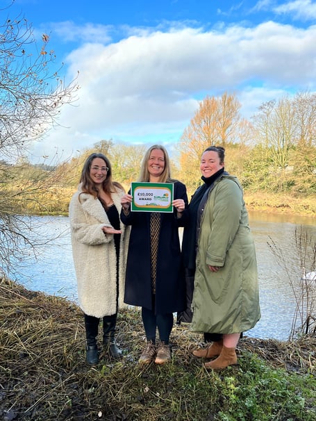 The Friends of the Dart receiving their grant from Nature Save Trust