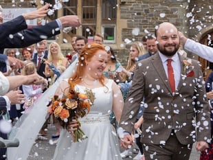 Couple held both ceremony and reception in a Devon Anglican Church

