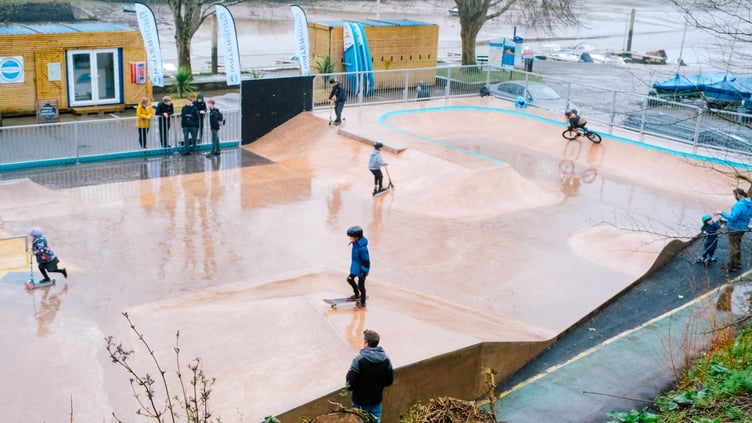 Young skaters tested the course for the first time last week