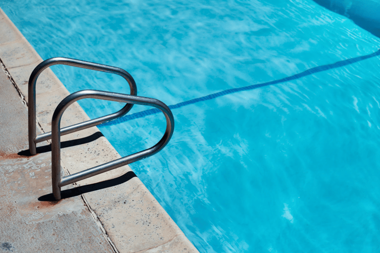 Swimming pool stock image