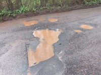 Potholes remain a problem across the South Hams