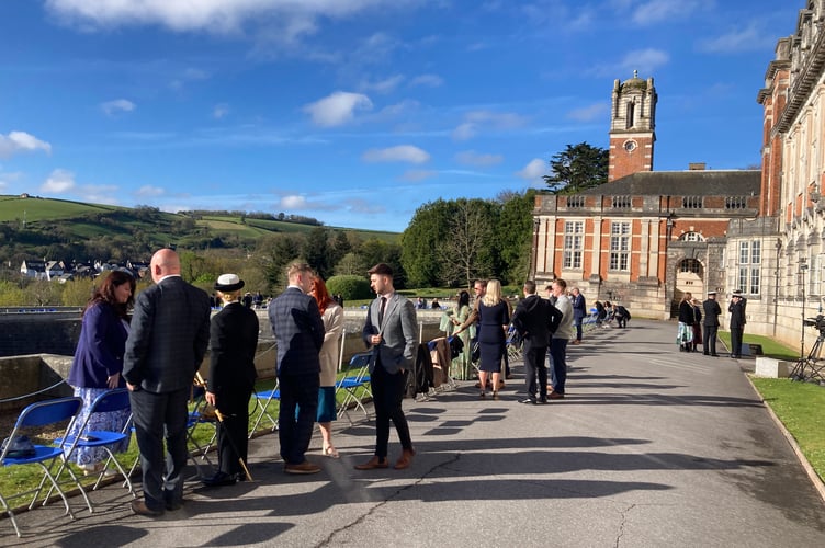 The families arrive