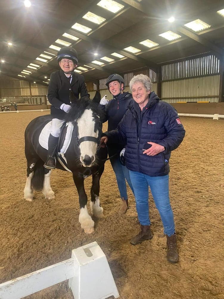Martin Stewart with Lucky, Peggy Douglas and Sophie Douglas