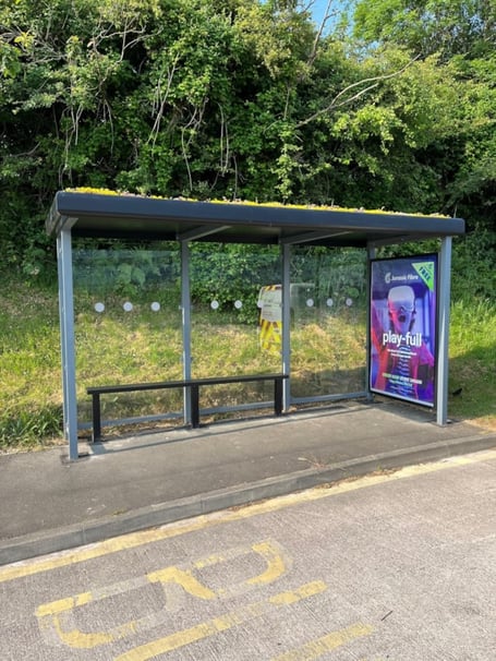 New 'living roof' bus shelter