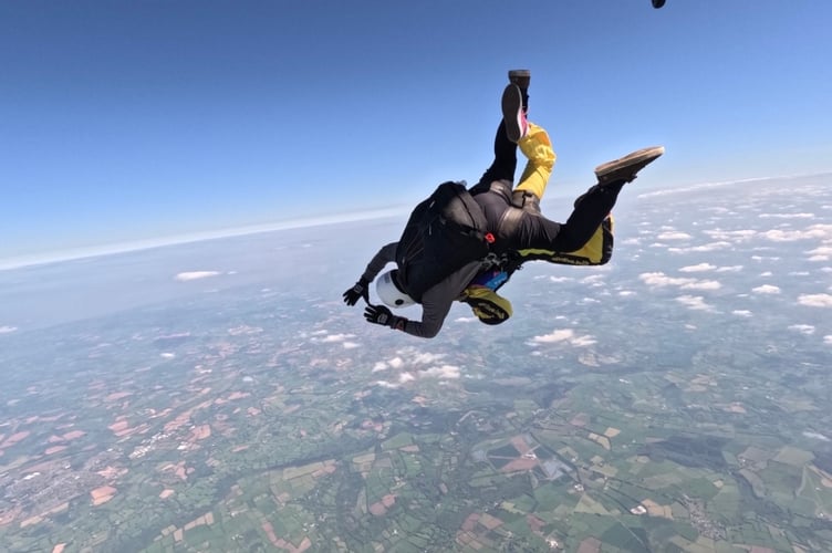 Amanda and Misty James prepare for their skydive