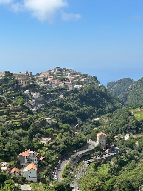 Ravello as seen from the start of the mountain path - Mike Hitch