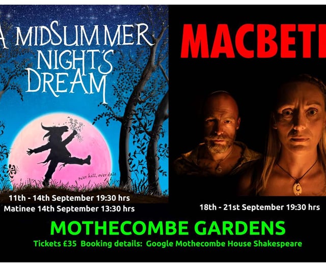 Two Shakespeare plays to be performed at Mothecombe
