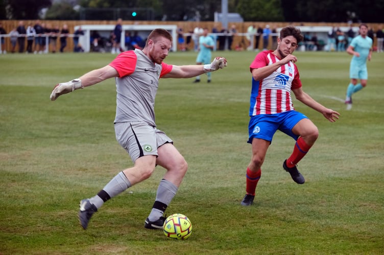 Football. Newton Abbot Spurs versus Ivybridge. A two goal win for visitors from Ivybridge