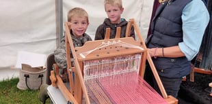 The Weaving Loft demonstrate to show goers