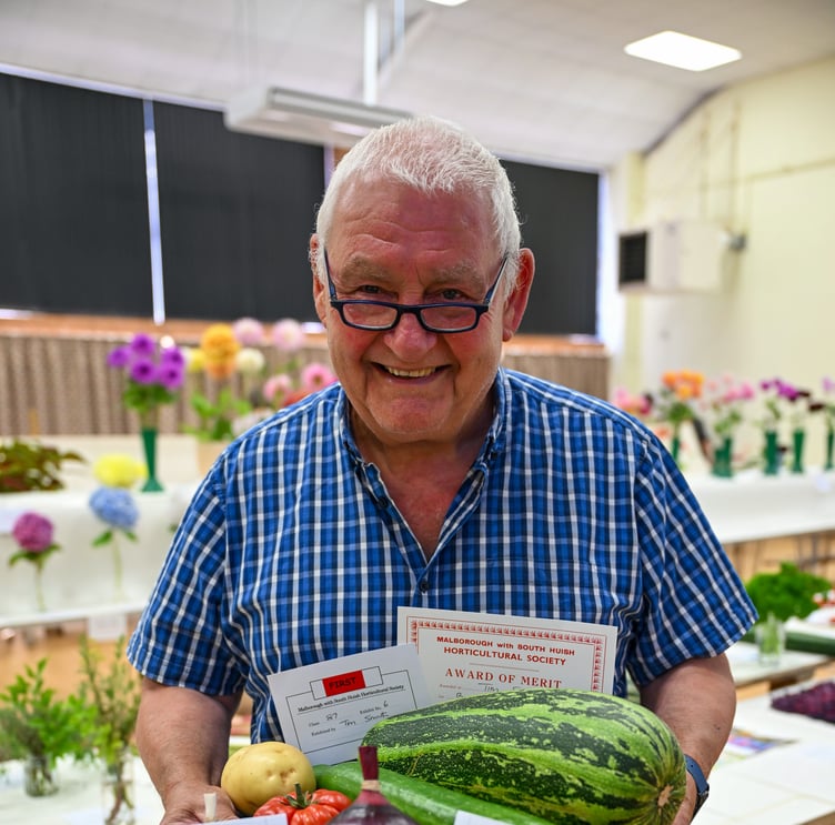 Tim Smith with his prize winning collection