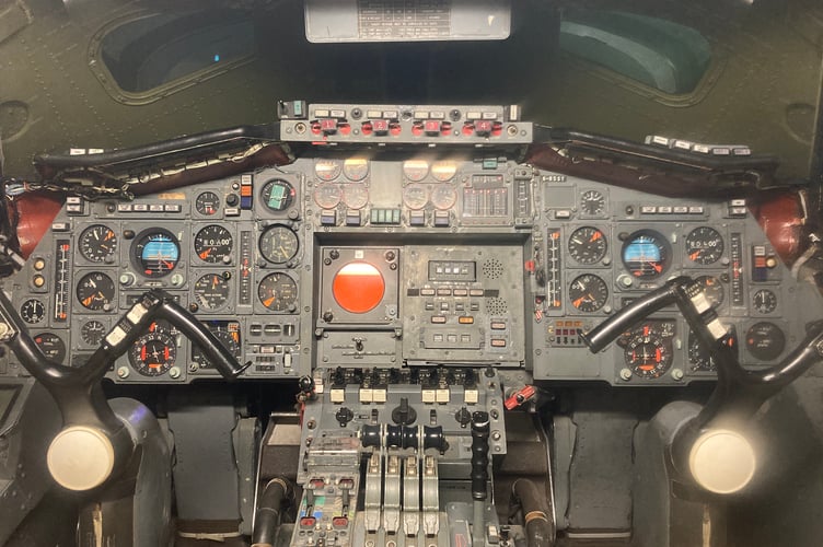 The cockpit of the Concorde