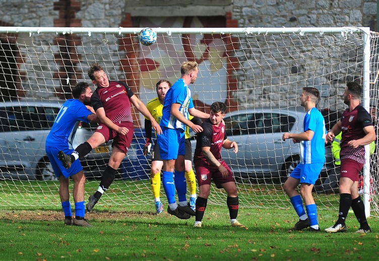 South Devon Football League Premier Division. Newton Abbot 66 versus Totnes & Dartington SC. Final score of 2-3.