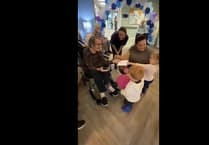 105 year old Joan shares her birthday with children