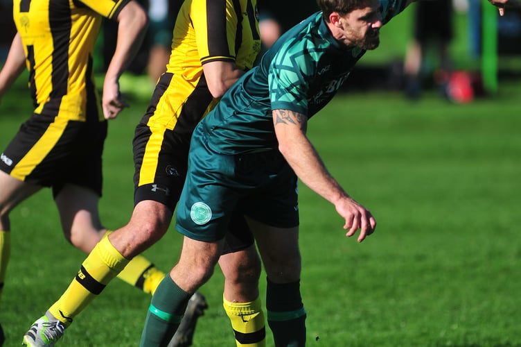 South Devon Football League Premier Division.  Buckfastleigh Rangers versus Beesands Rovers. A 4-1 home win for Rangers