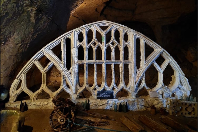 Colyton window tracery.