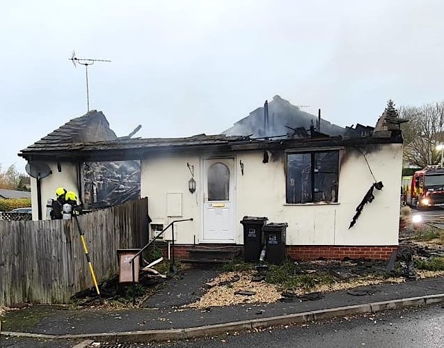 Firemen took about four hours to fully extinguish the blaze 