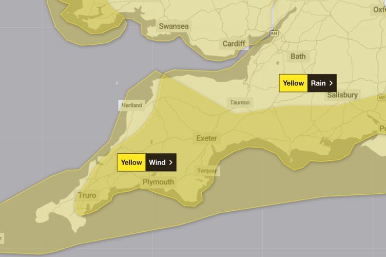 The Met Office earlier issued two yellow weather warnings for gale force winds