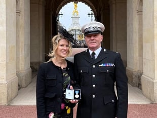 Former police officer receives bravery medal at Buckingham Palace